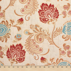 Floral Chenille Upholstery Brocade Jacquar Fabric SV579890 Beige / Multi 4