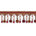 Beaded Pom Ball Tassel Fringe Trim SV579895 Gold / Burgundy 1