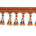 Dual Beaded Rhinestone Tassel Fringe Trim SV579904 Rust 1