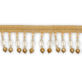 Large Teardrop Beaded Rhinestone Tassel Fringe Trim SV579907 Gold 1