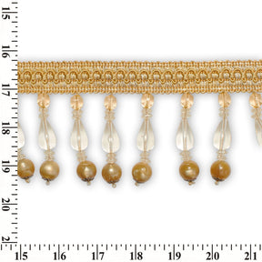 Large Teardrop Beaded Rhinestone Tassel Fringe Trim SV579907 Gold 3