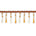 Tapered Baguette Rhinestone Tassel Fringe Trim SV579910 Rust 1