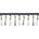 Tapered Baguette Rhinestone Tassel Fringe Trim SV579911 Navy Blue 1