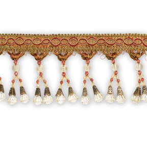 Dual Beaded Rhinestone Tassel Fringe Trim SV579912 Multi Color 1
