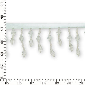 Small Teardrop Beaded Rhinestone Tassel Fringe Trim SV579914 Baby Blue 3