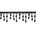 Small Teardrop Beaded Rhinestone Tassel Fringe Trim SV579919 Black / Gold 1