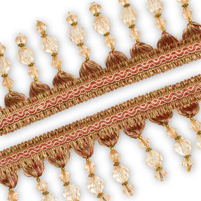 Ornamental Beaded Rhinestone Tassel Fringe Trim SV579926 Multi Color 2