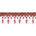 Pear Drop Beaded Rhinestone Tassel Fringe Trim SV579934 Gold / Burgundy 1