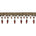 Pear Drop Beaded Rhinestone Tassel Fringe Trim SV579936 Sage / Brown 1