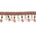 Square Beaded Rhinestone Tassel Fringe Trim SV579937 Chestnut Brown / Light Blue 1