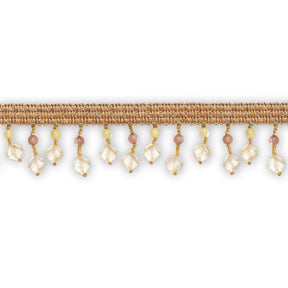Square Beaded Rhinestone Tassel Fringe Trim SV579939 Gold 1