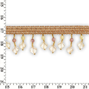 Square Beaded Rhinestone Tassel Fringe Trim SV579939 Gold 3