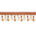 Square Beaded Rhinestone Tassel Fringe Trim SV579940 Orange / Ivory 1