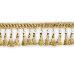 Beaded Tassel Fringe Trim Light Yellow Video|SV579945