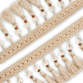 Beaded Tassel Fringe Trim SV579948 Ivory 2