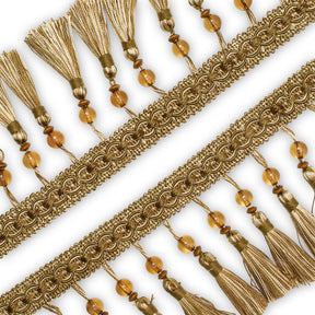 Beaded Tassel Fringe Trim SV579949 Bronze 2