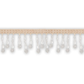 Medium Teardrop Beaded Rhinestone Tassel Fringe Trim SV579950 Champagne 1