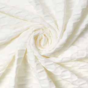 Honeycomb Bubble Jacquard Performance Knit Fabric SV579988 Ivory 2
