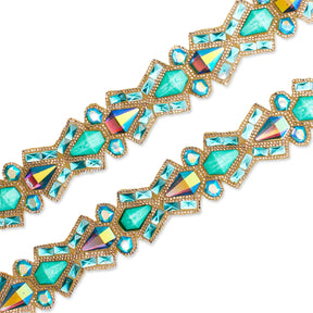 Diamond Resin Rhinestone Iron On Trim SV580166 1