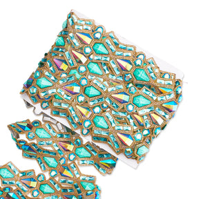 Diamond Resin Rhinestone Iron On Trim SV580166 2