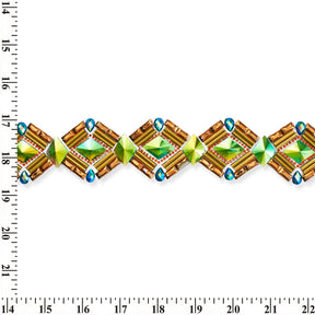 Geometric Resin Rhinestone Iron On Trim SV580167 4