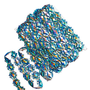 Lozenge Resin Rhinestone Iron On Trim SV580168 Blue 2
