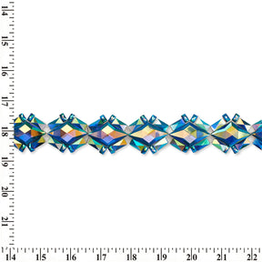 Lozenge Resin Rhinestone Iron On Trim SV580168 Blue 4
