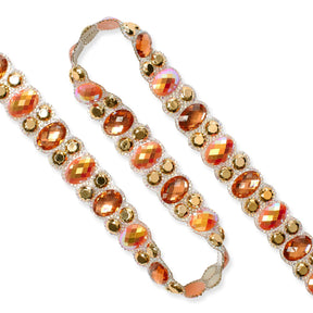 Oval Resin Rhinestone Iron On Trim SV580171 Orange 3