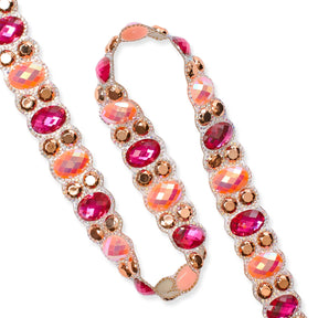 Oval Resin Rhinestone Iron On Trim SV580172 Pink 3