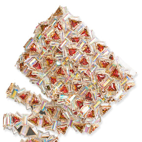 Triangular Resin Rhinestone Iron On Trim SV580174 2