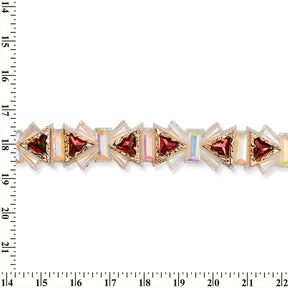 Triangular Resin Rhinestone Iron On Trim SV580174 4