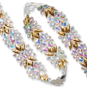 Floral Resin Rhinestone Iron On Trim SV580175 3