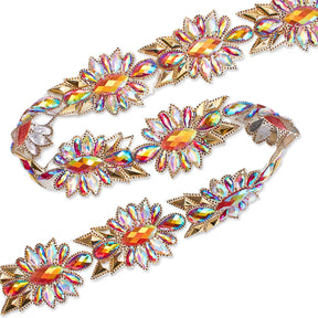 Marquise Resin Rhinestone Iron On Trim SV580176 3