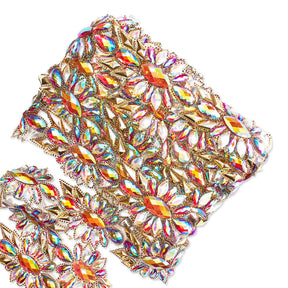 Marquise Resin Rhinestone Iron On Trim SV580176 2