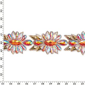 Marquise Resin Rhinestone Iron On Trim SV580176 4