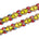 Trilateral Resin Rhinestone Iron On Trim SV580181 Neon Yellow 1
