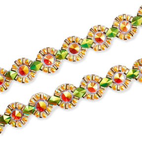 Daisy Resin Rhinestone Iron On Trim SV580183 1