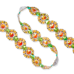 Daisy Resin Rhinestone Iron On Trim SV580183 3