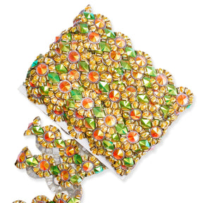 Daisy Resin Rhinestone Iron On Trim SV580183 2