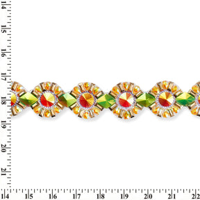 Daisy Resin Rhinestone Iron On Trim SV580183 4