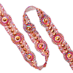Circular Resin Rhinestone Iron On Trim SV580185 3