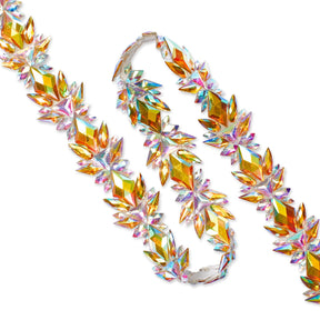 Icy Resin Rhinestone Iron On Trim SV580189 Gold 3