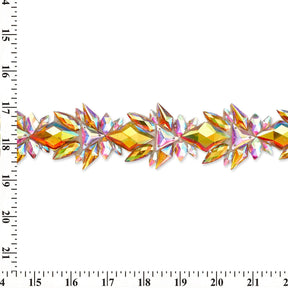 Icy Resin Rhinestone Iron On Trim SV580189 Gold 4