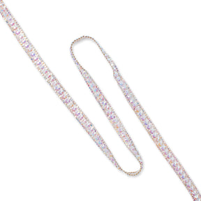 Chain Resin Rhinestone Iron On Trim SV580191 White 3