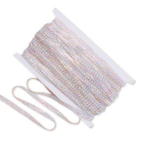 Chain Resin Rhinestone Iron On Trim SV580191 White 2