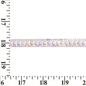 Chain Resin Rhinestone Iron On Trim SV580191 White 4