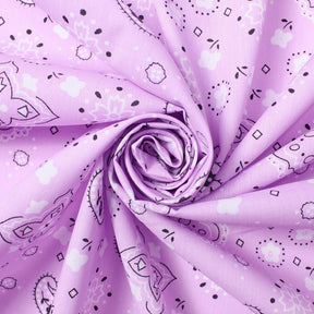 Paisley Print Bandana Broadcloth Fabric SV580195 Lavender 2