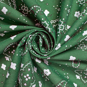 Paisley Print Bandana Broadcloth Fabric SV580196 Hunter Green 2