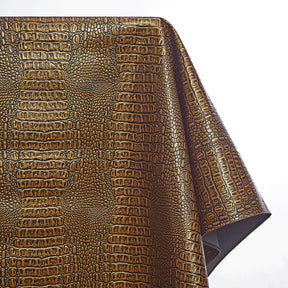 Ottertex Crocodile Vinyl Leather Fabric Fabric SV580202 Gold Image A1