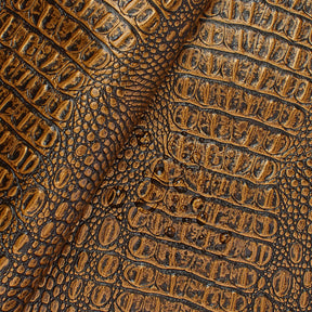 Ottertex Crocodile Vinyl Leather Fabric Fabric SV580202 Gold Image A4
